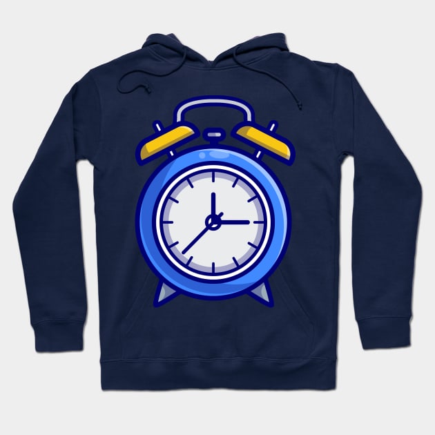 Alarm Clock Cartoon Illustration Hoodie by Catalyst Labs